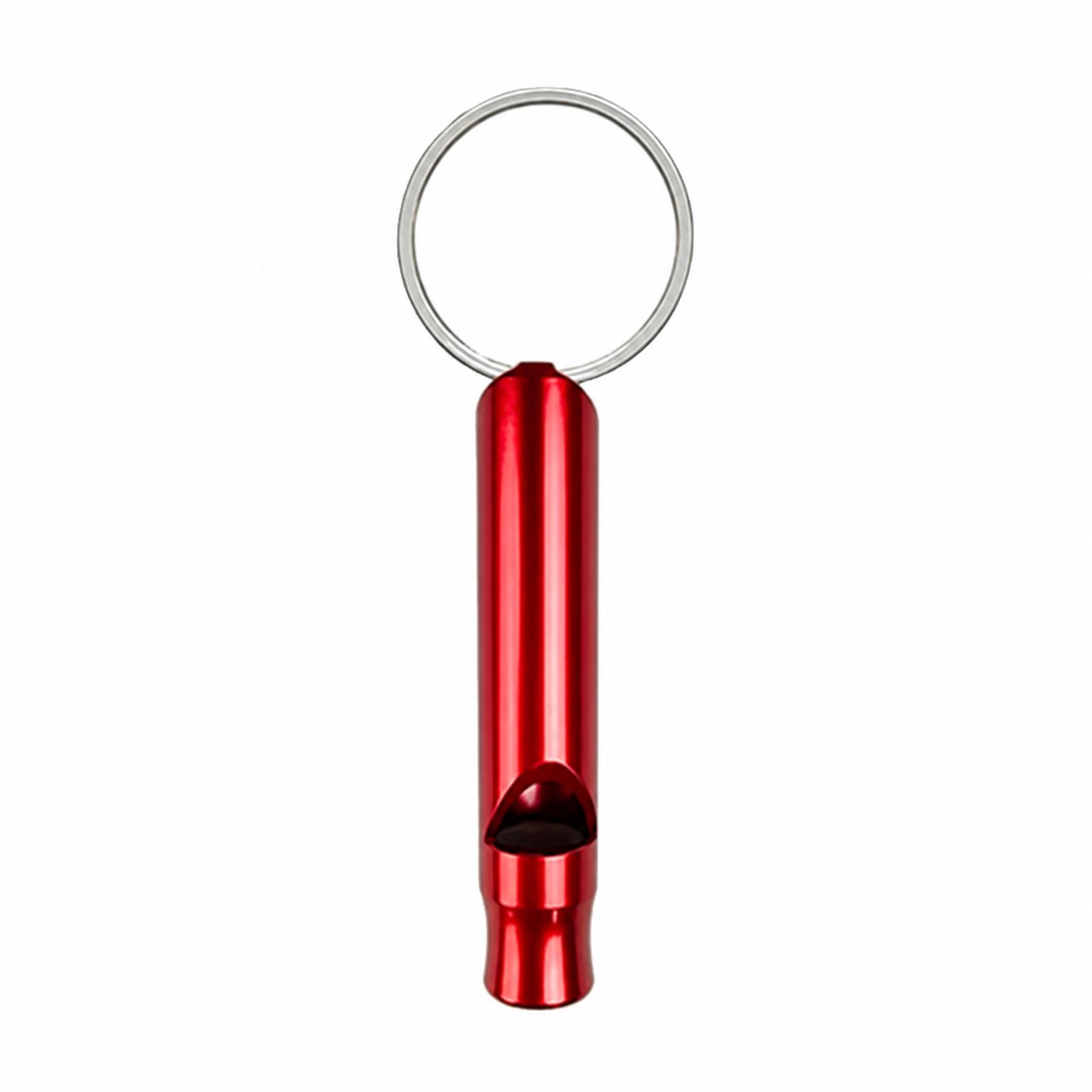 Key Ring Aluminum Signal Whistle — Red