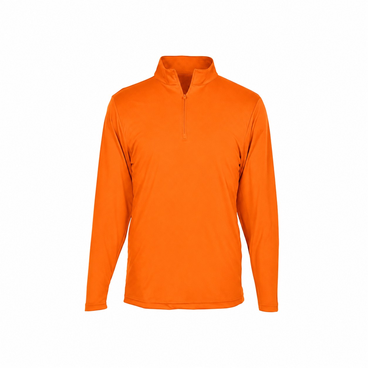 Cotton Quarter Zip Team Shirt — Orange