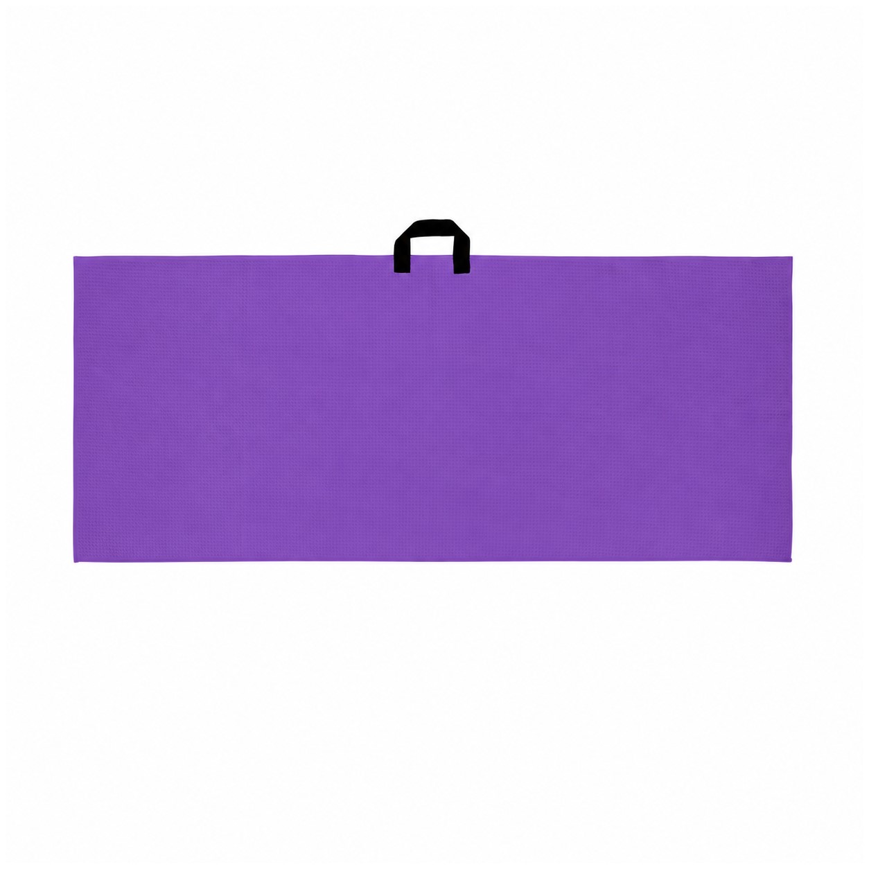 Waffle Golf Towel With Webbing Loop — Purple