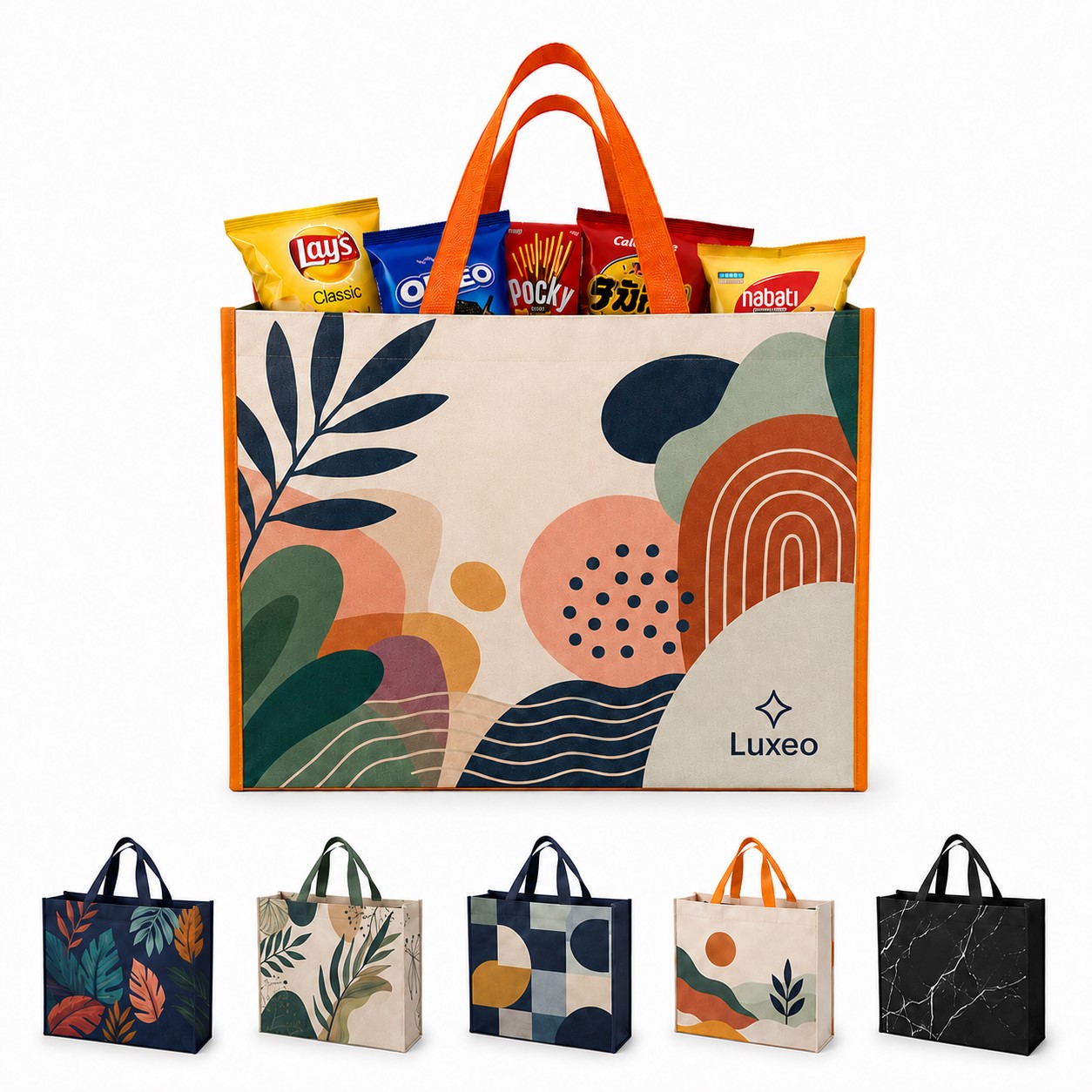 Gusseted Recycled Woven PP Shopping Bag