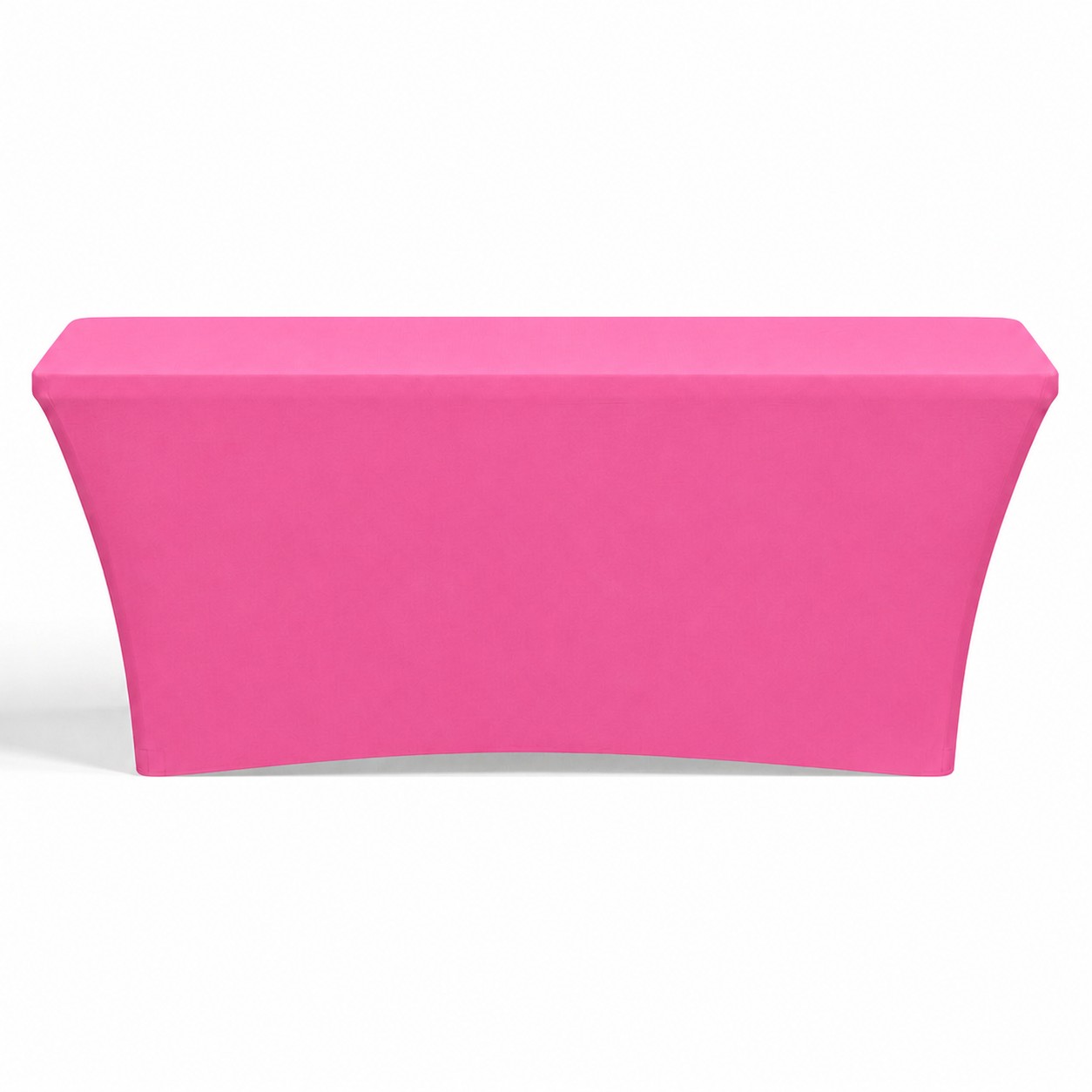 Zippered Six Foot Stretch Table Cover — Pink