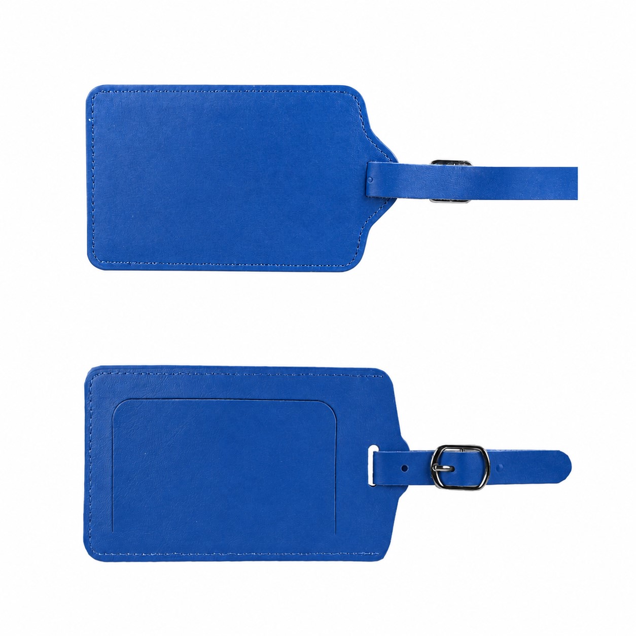PU Leather Flip Luggage Tag — Blue