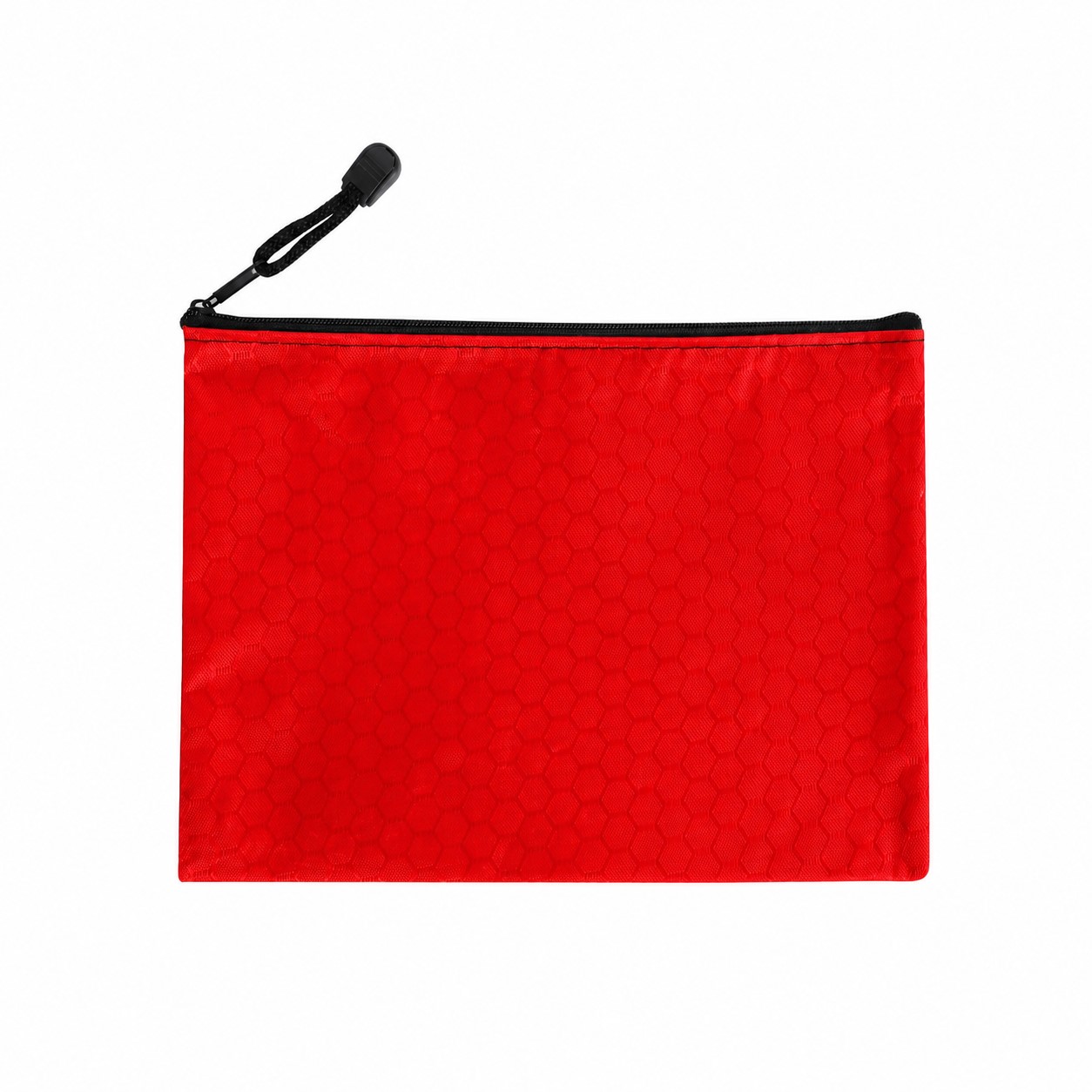 Zippered Storage Canvas Travel Pouch — Red