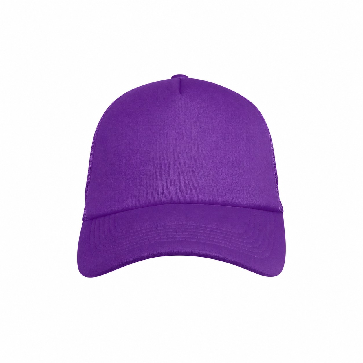 22.8-Inch Five-Panel Foam Trucker Cap — Purple