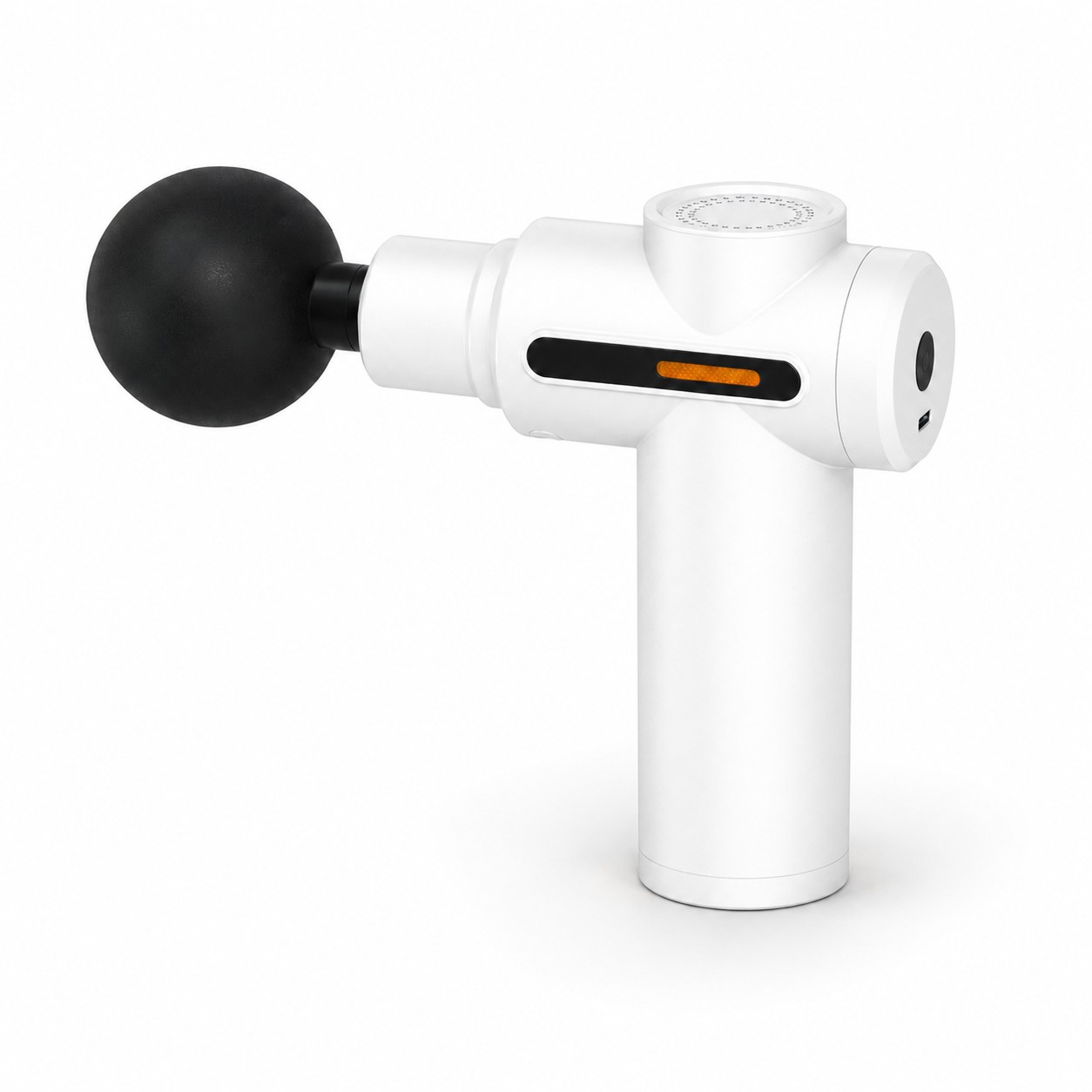 Compact Metal Massage Gun — White