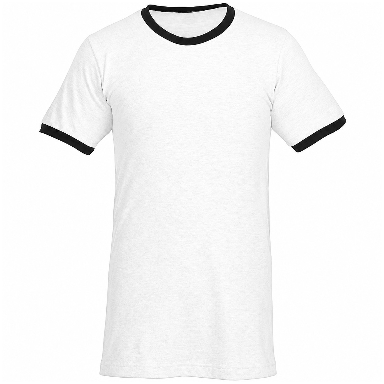 Fine Jersey Ringer Cotton Tee — White