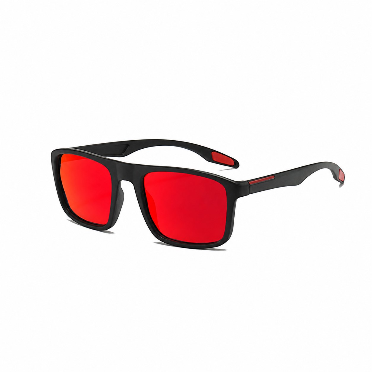 UV400 Plastic Sport Sunglasses — Red