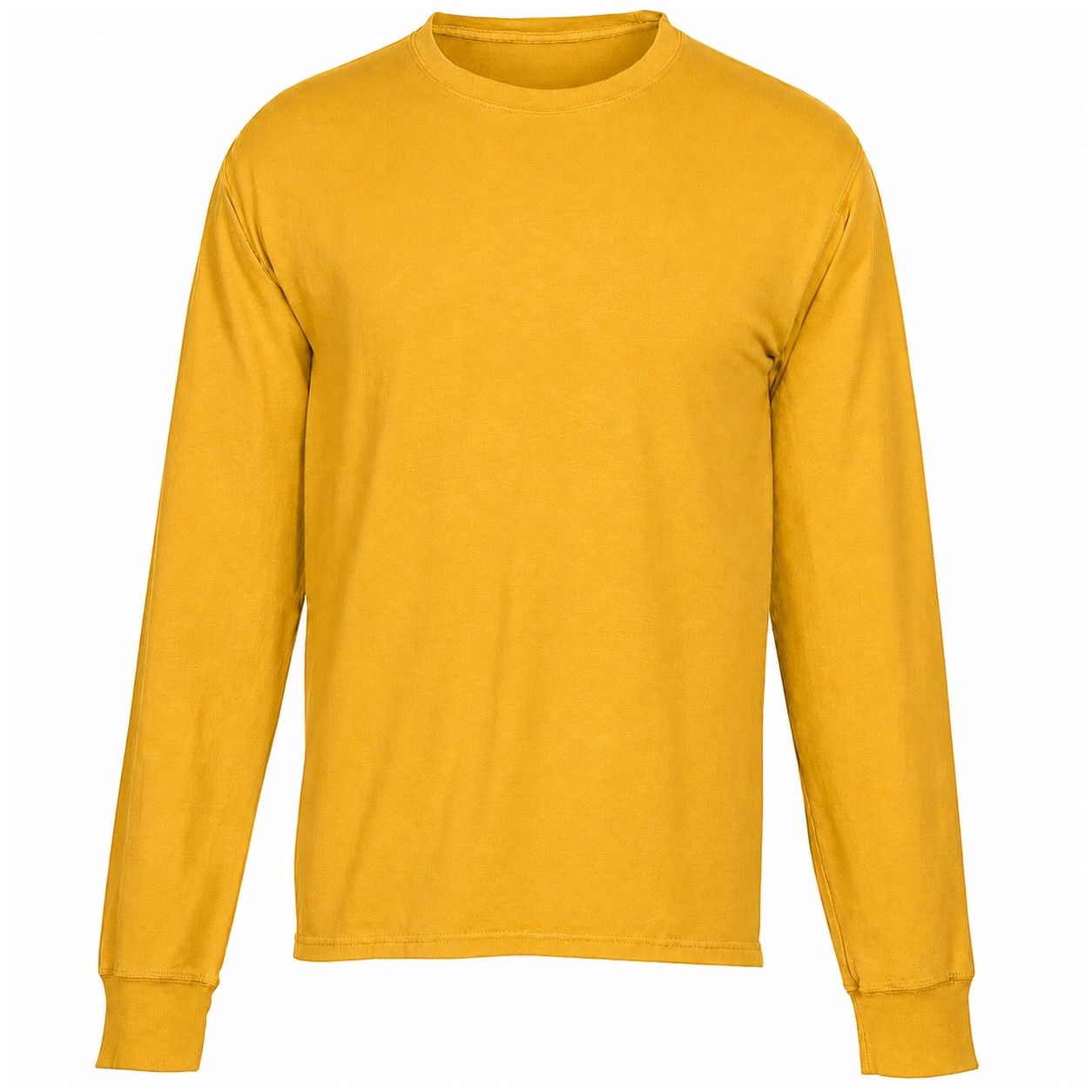 Garment Dyed Cotton Long Sleeve Tee — Gold