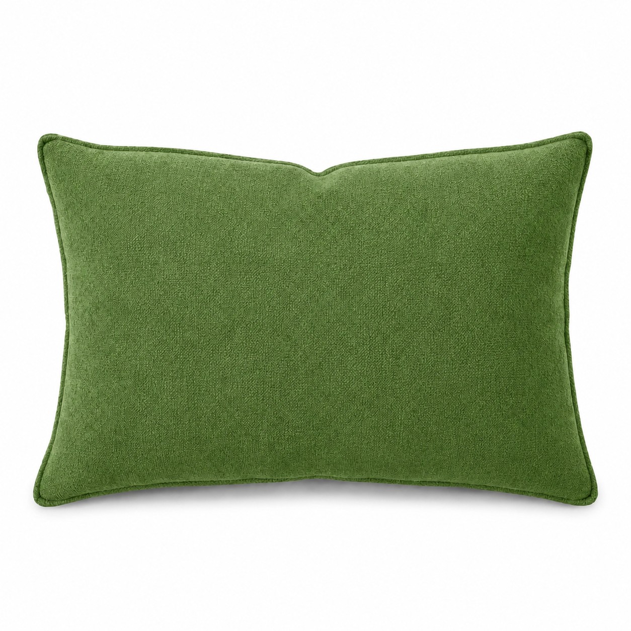 Zippered Plush Lumbar Pillow With Insert — Green