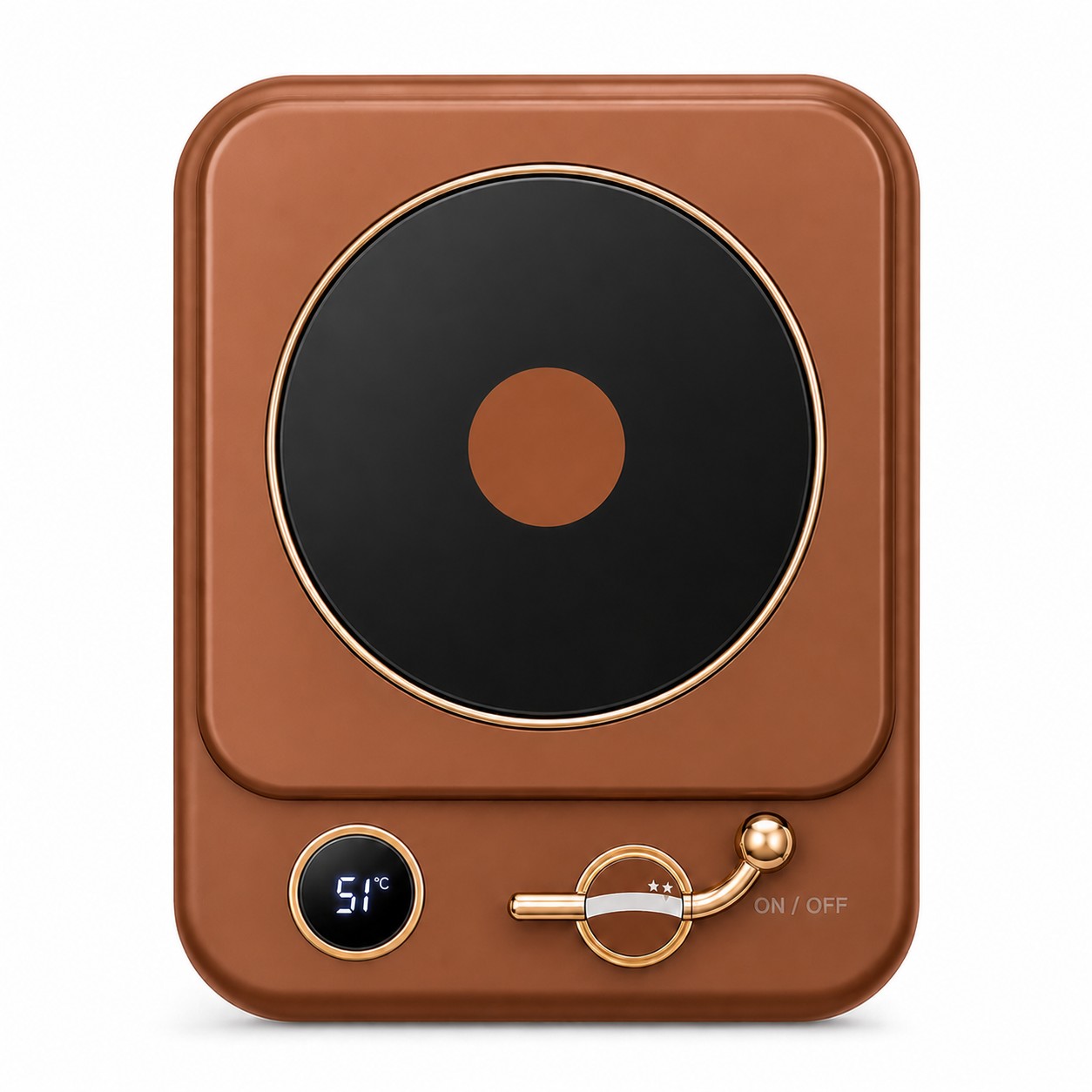 Smart Desktop Drink Warmer — Copper Brown