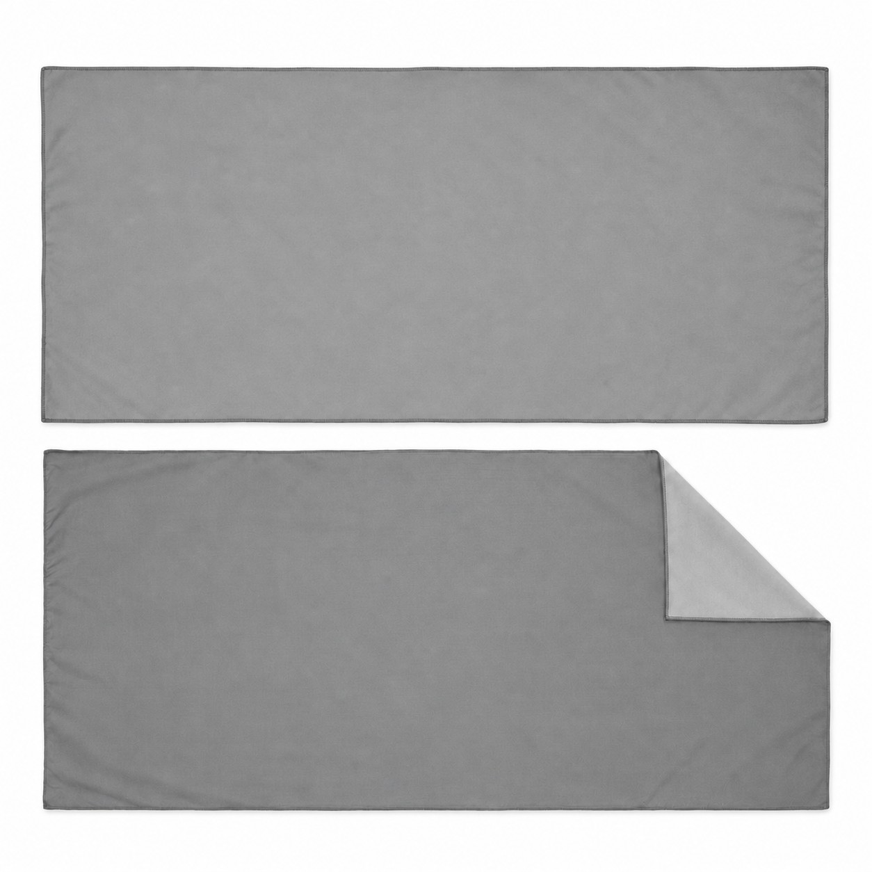 Microfiber Polyester Beach Towel — Gray