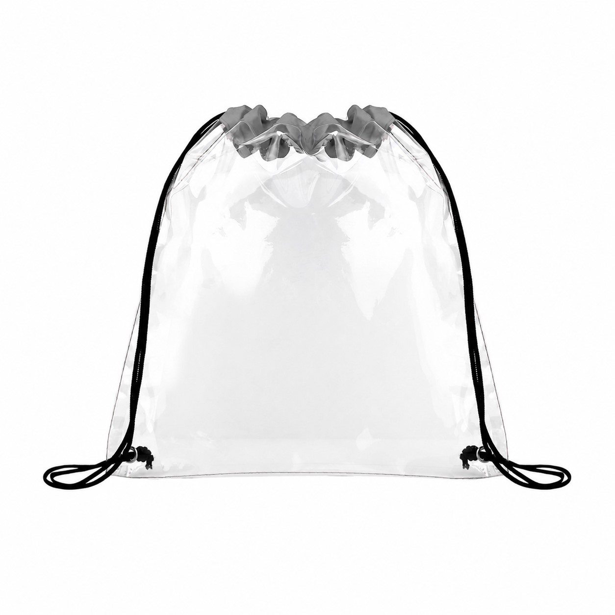 PVC Metal Grommets Drawstring Bag — Gray