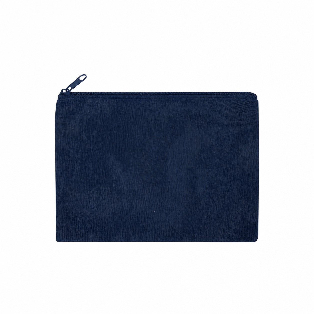 Cotton Solid Travel Pouch — Navy Blue