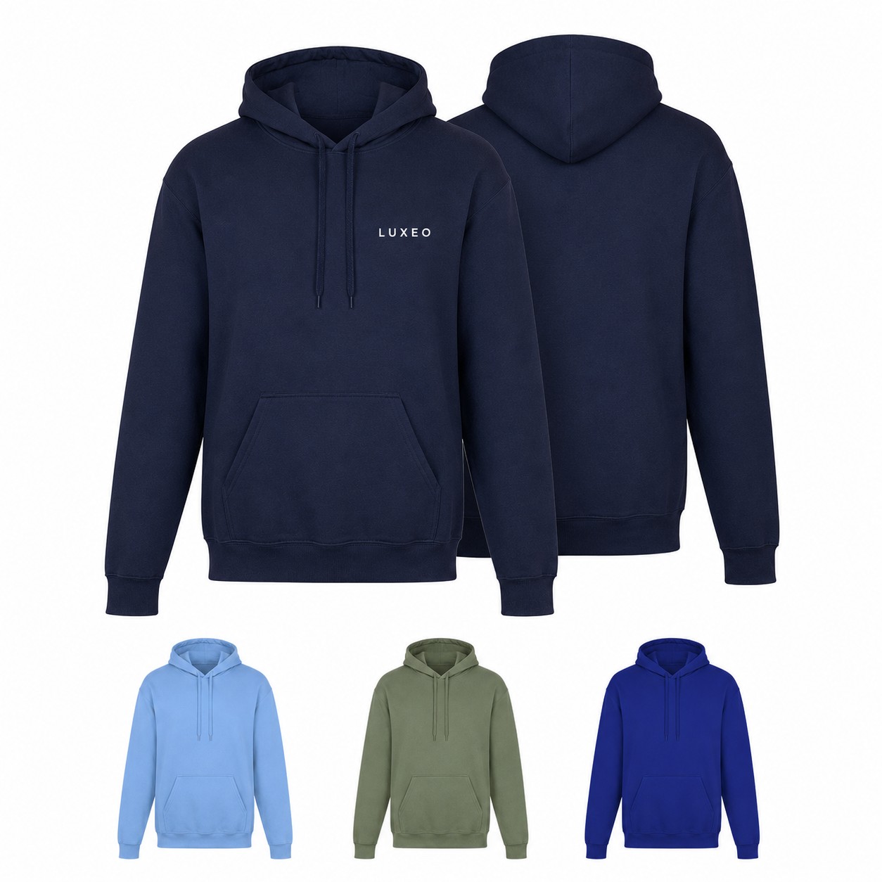 8.4-Ounce Cotton-Polyester Pullover Hoodie