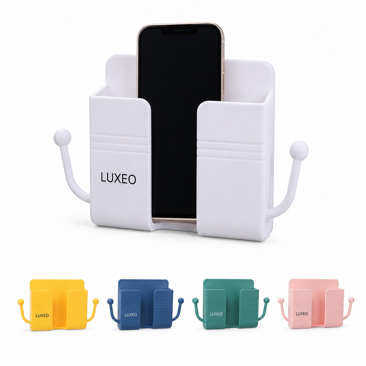 Adhesive Plastic Wall Mount Phone Organizer
