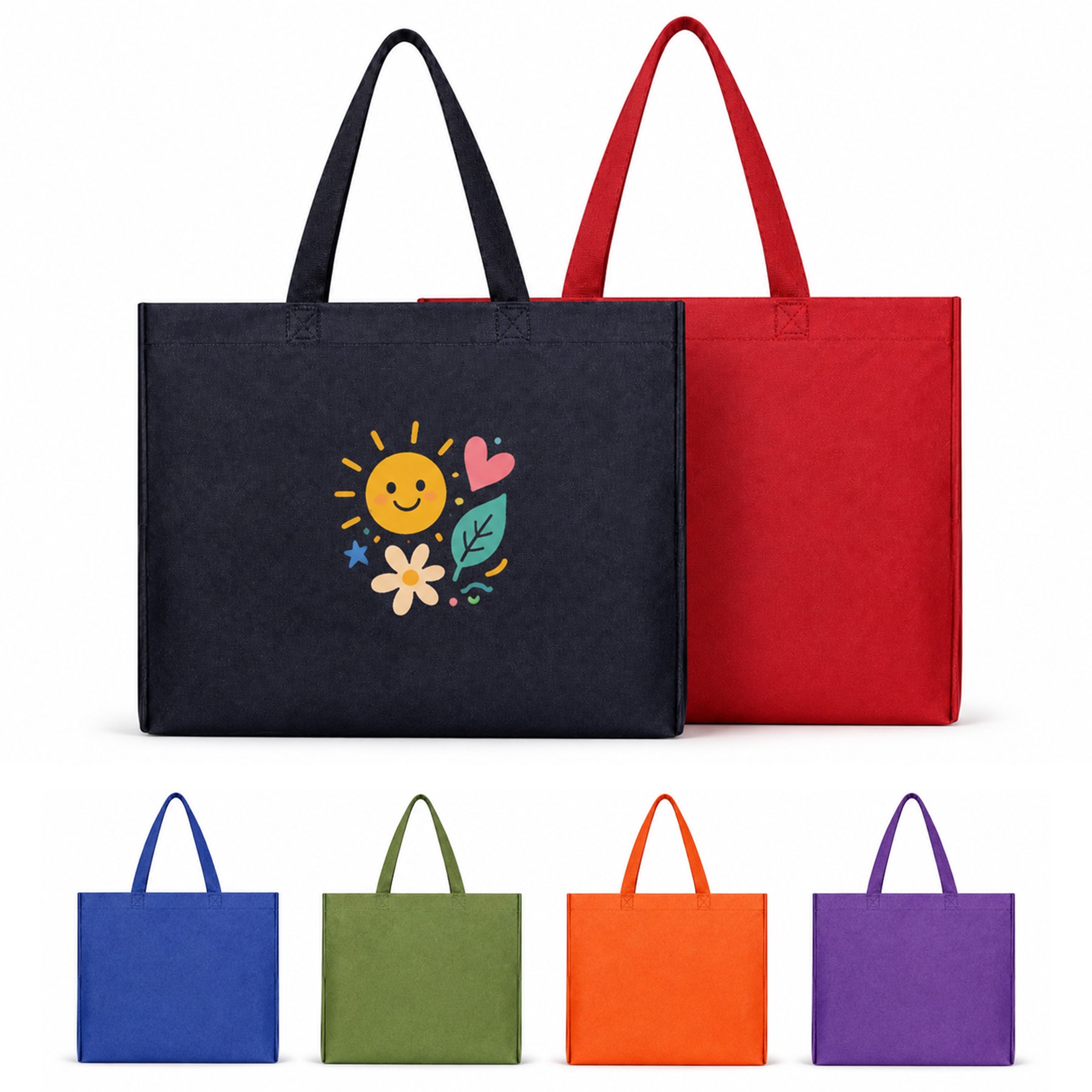 Wide Polyester Reusable Shopping Tote