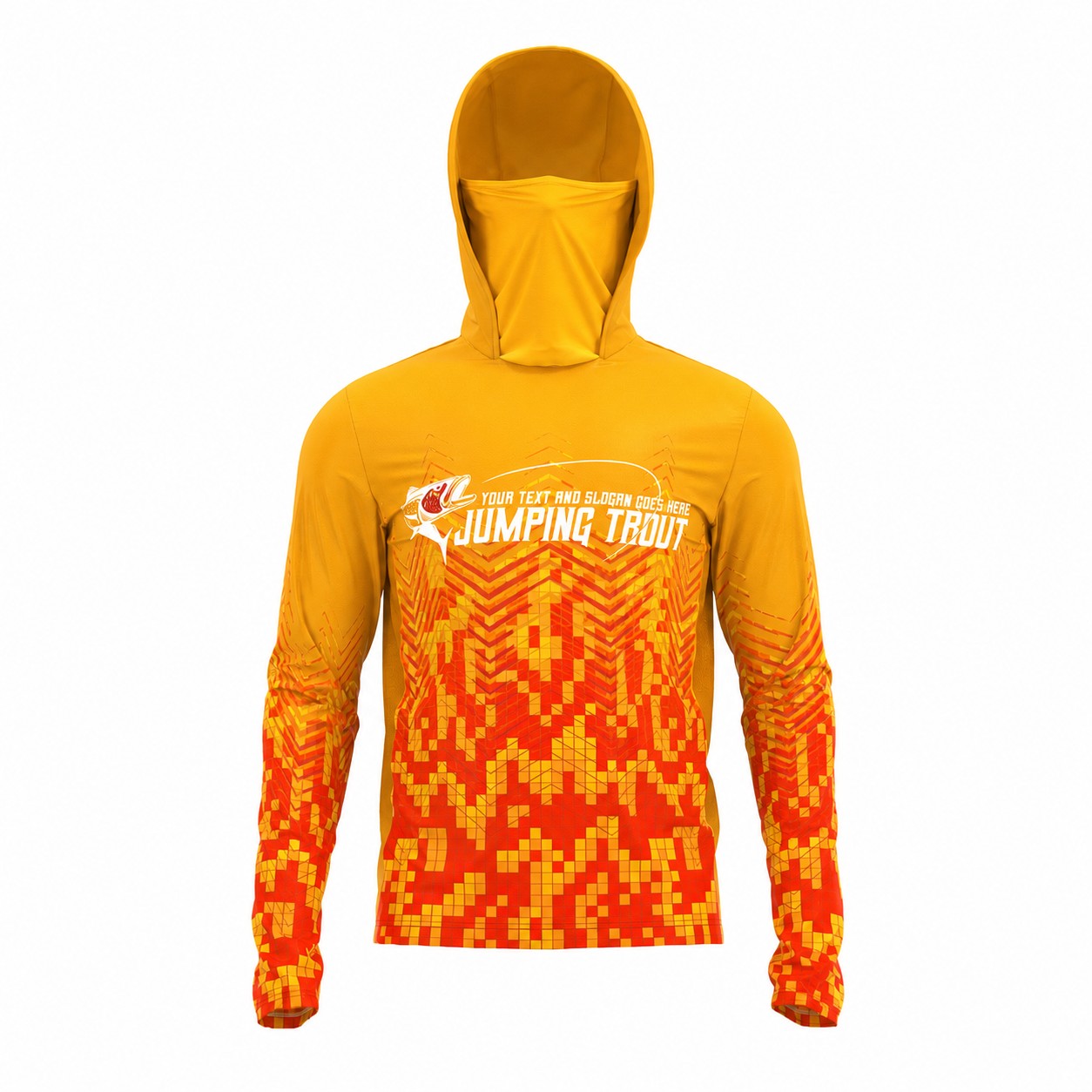 Polyester Spandex UPF Hoodie — Gold