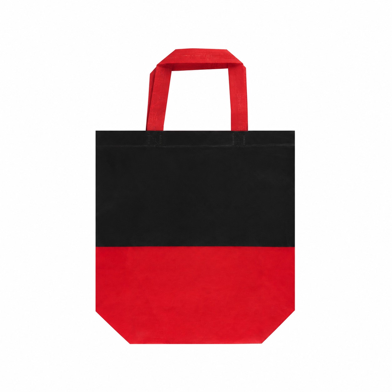 Two-Tone Laminated Non-Woven Tote Bag — Red