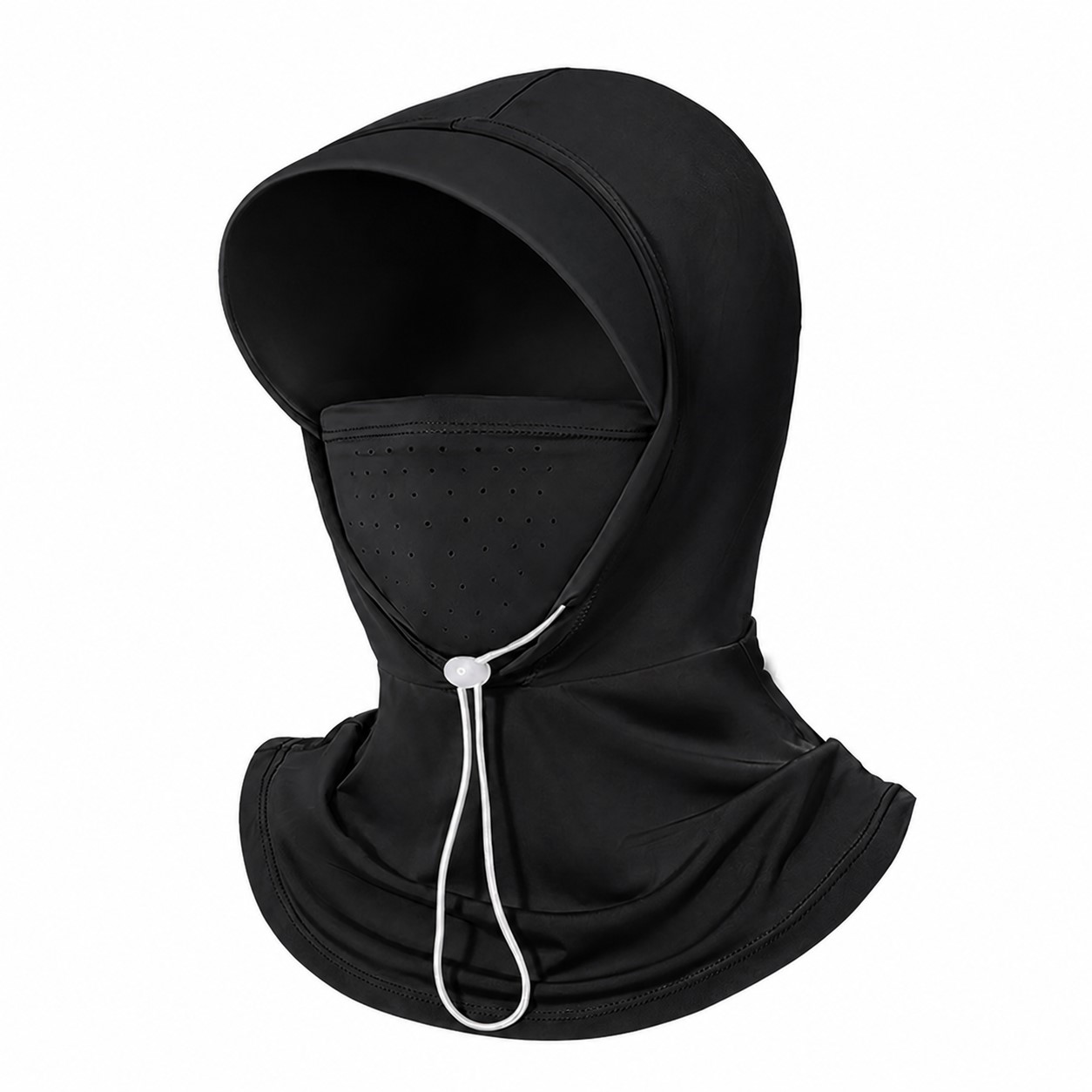 Ice Silk Visor Balaclava Hood — Black