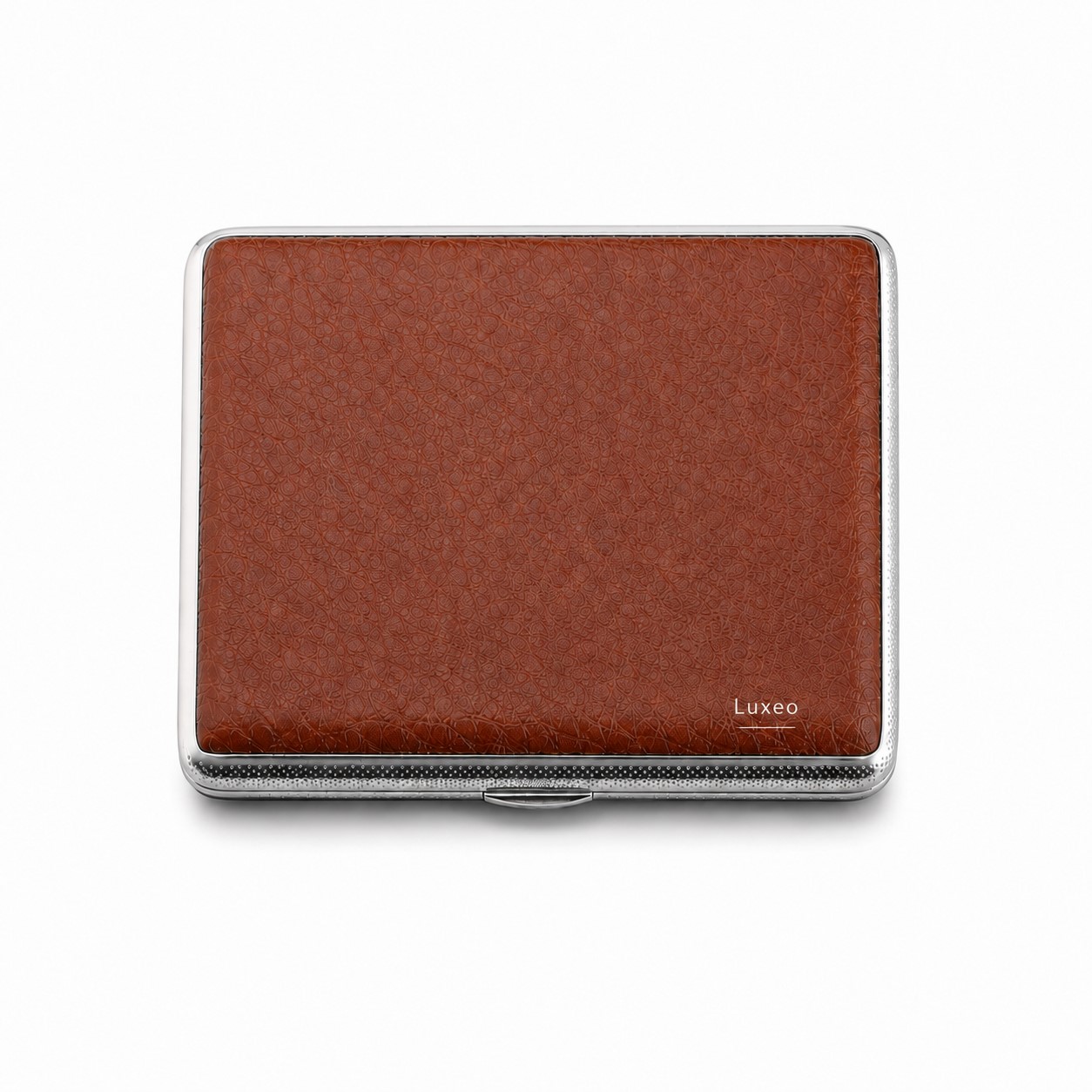 Double Sided Leather Metal Cigarette Case