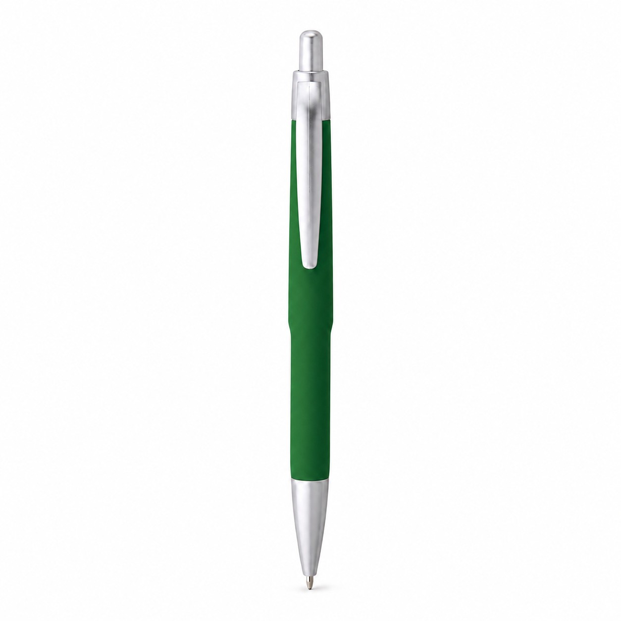 Plastic Metal Retractable Pen With Refills — Green
