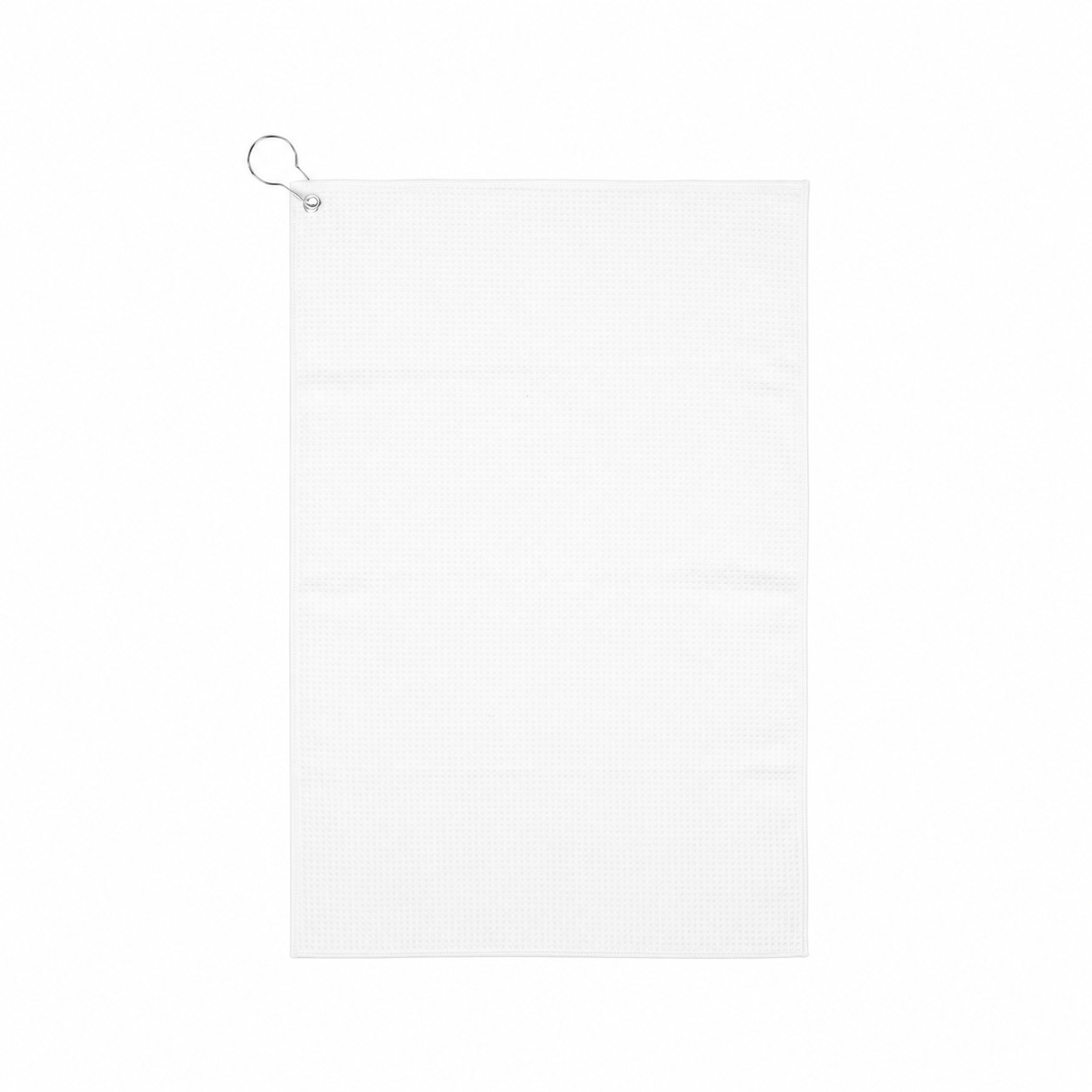 16" Waffle Golf Towel — White