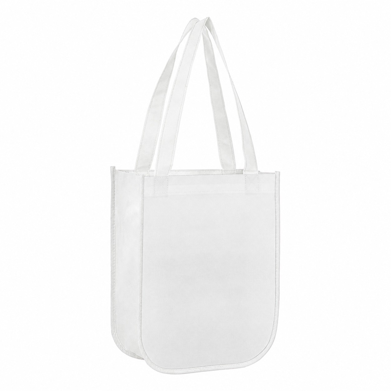 Structured Bottom Carry Bag — White