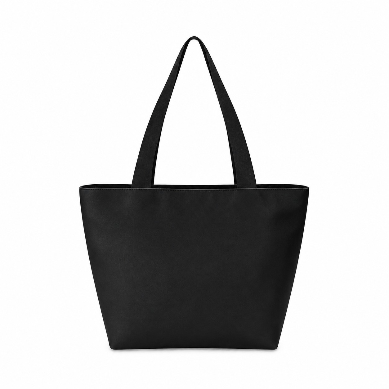 Polyester Everyday Carry Bag With Zipper — Black