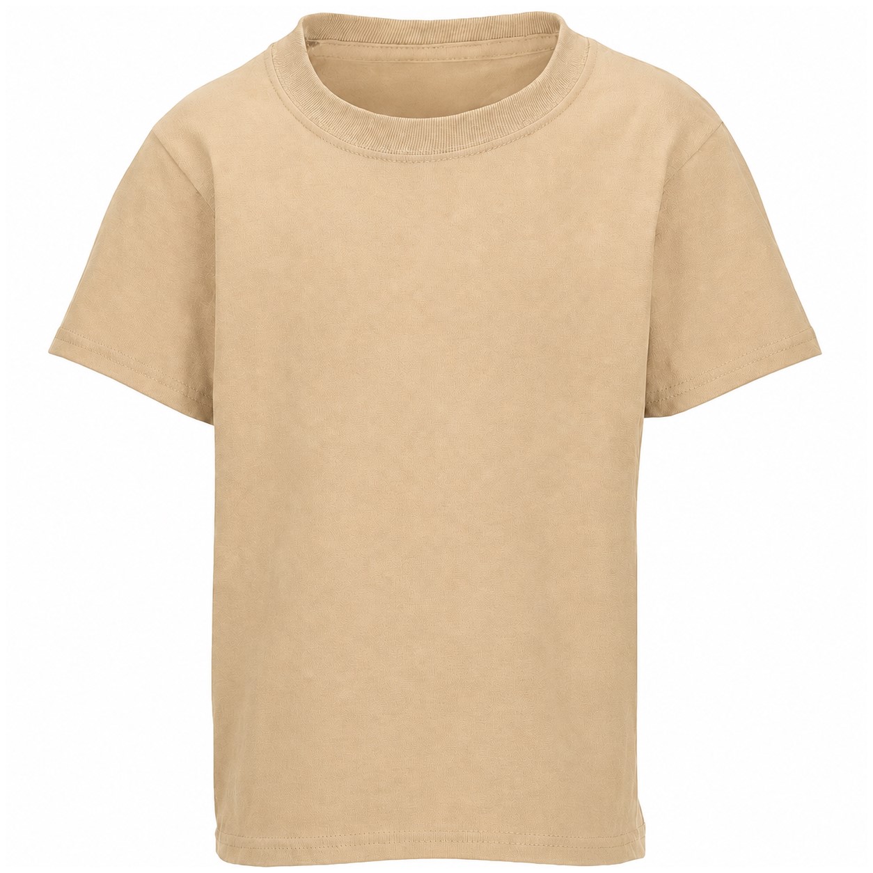 Youth Midweight Cotton Crewneck T-Shirt — Tan Beige