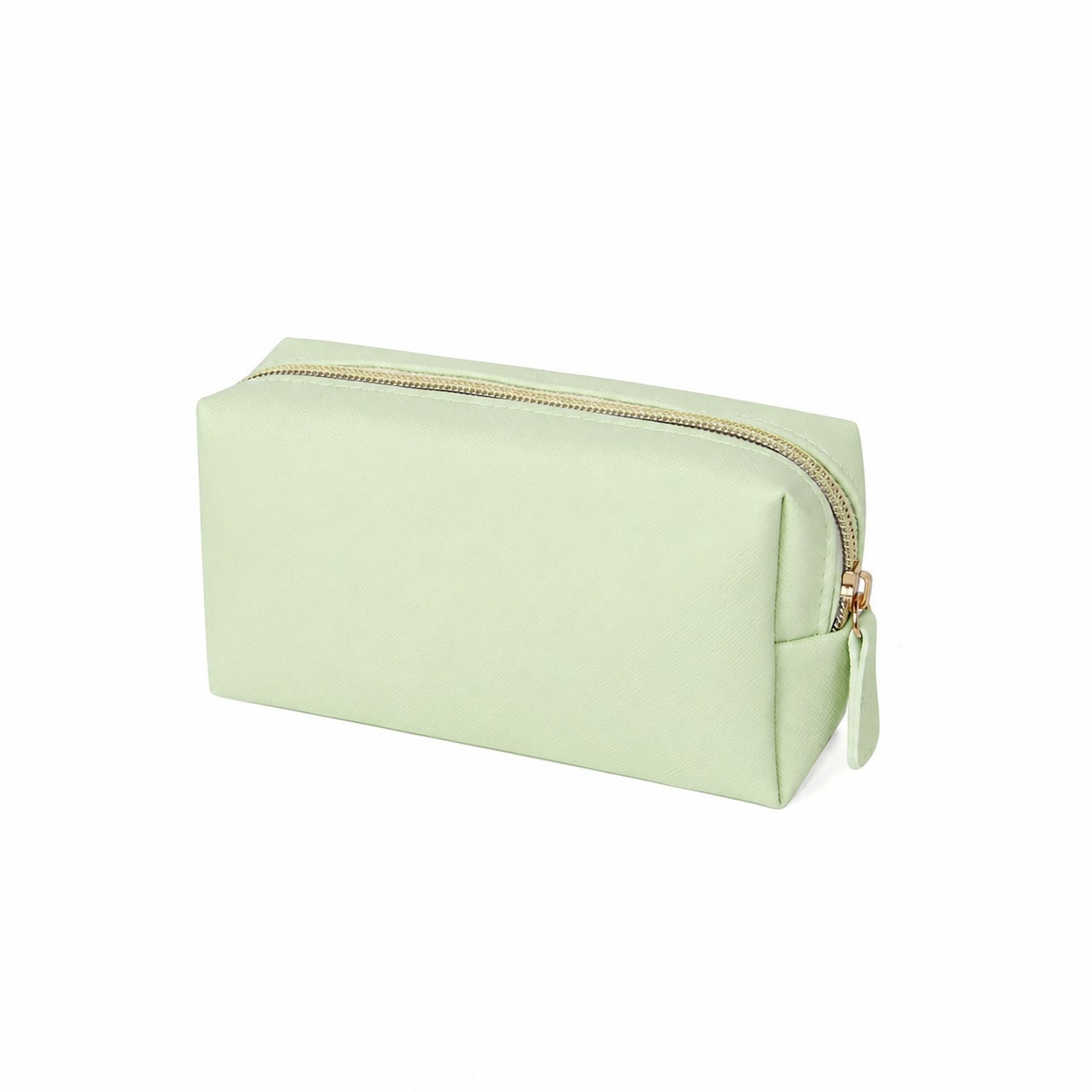 PU Leather Makeup Bag — Light Green