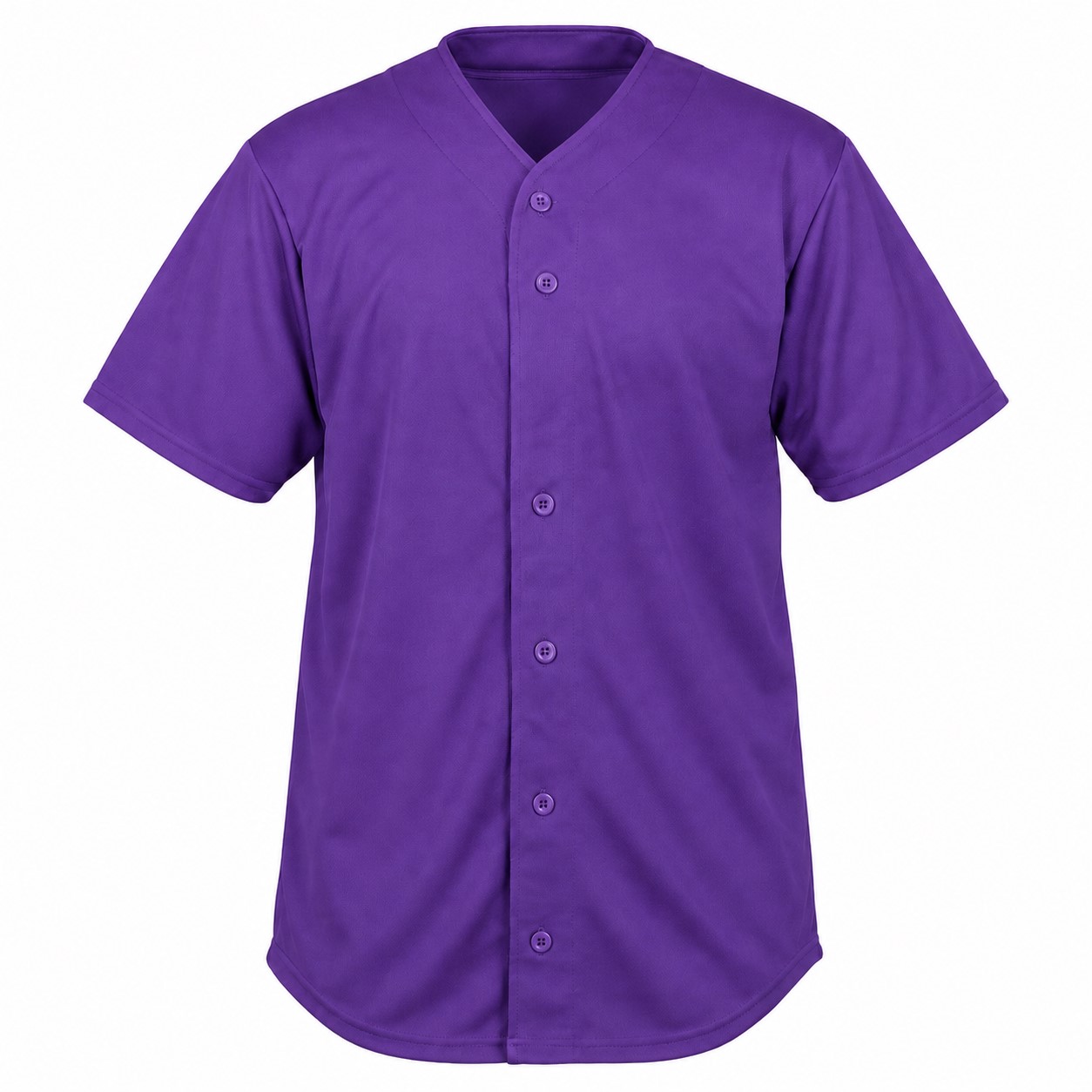 Polyester Full Button Mesh Jersey — Purple