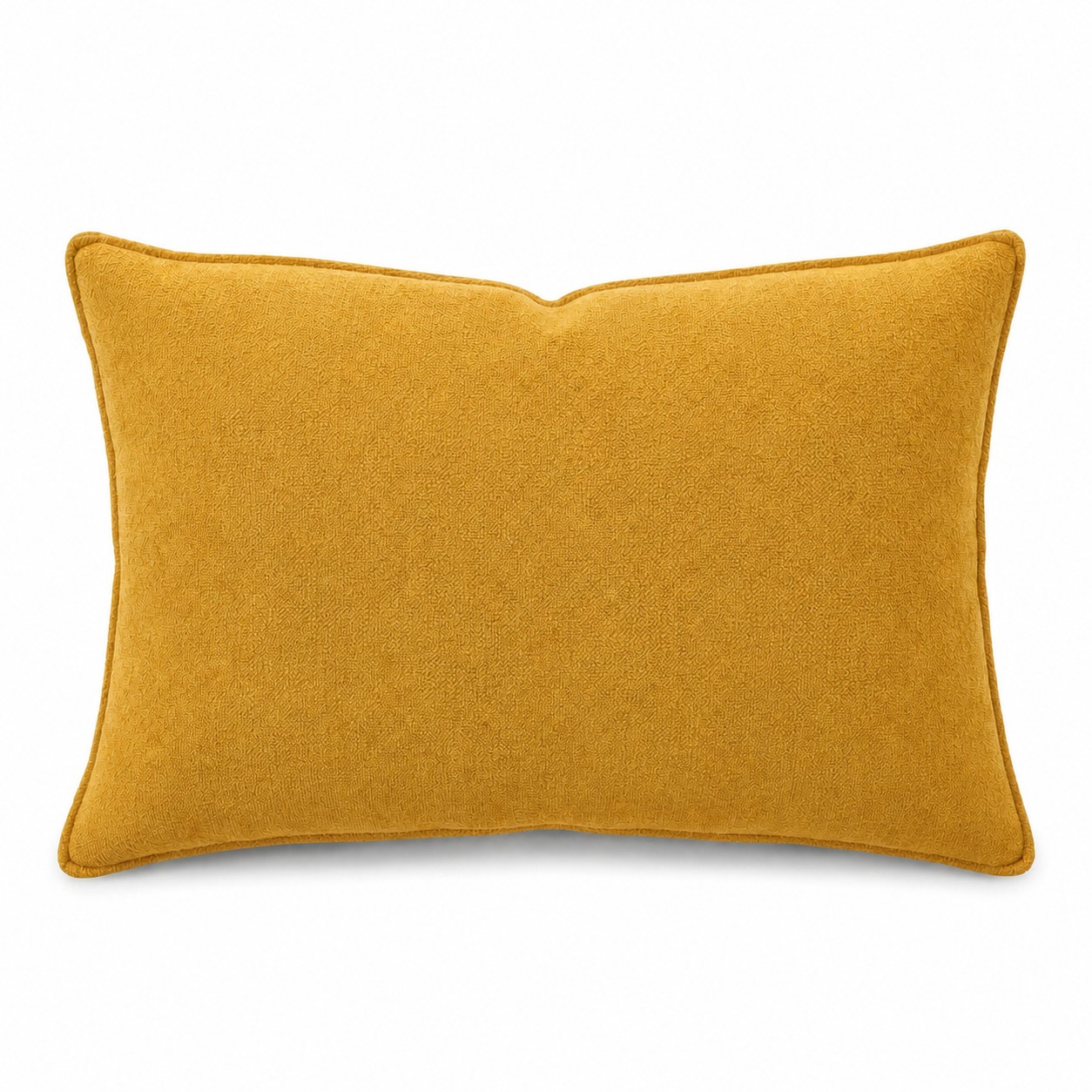 Zippered Plush Lumbar Pillow With Insert — Gold