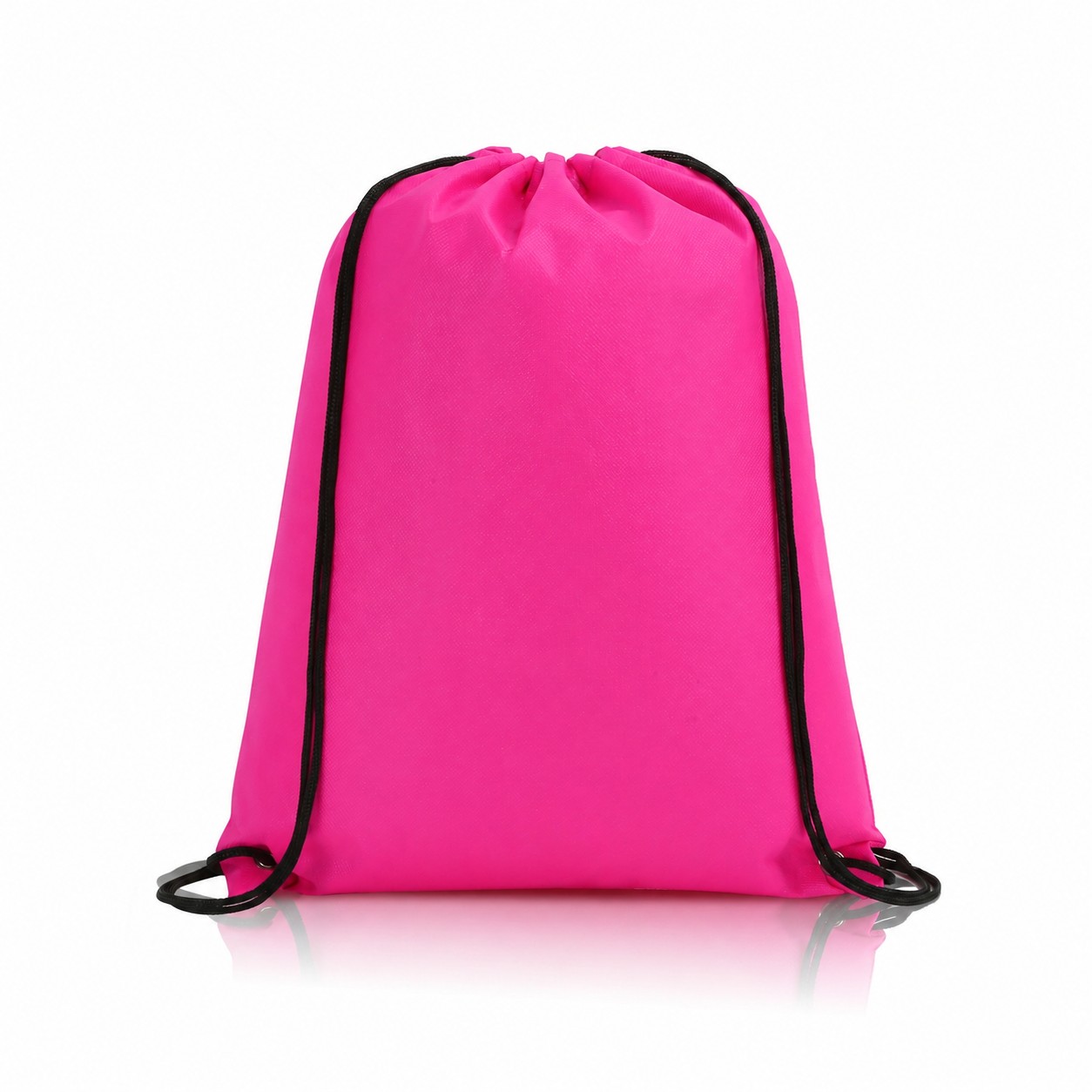 80GSM Non-Woven Drawstring Backpack — Fuchsia Pink