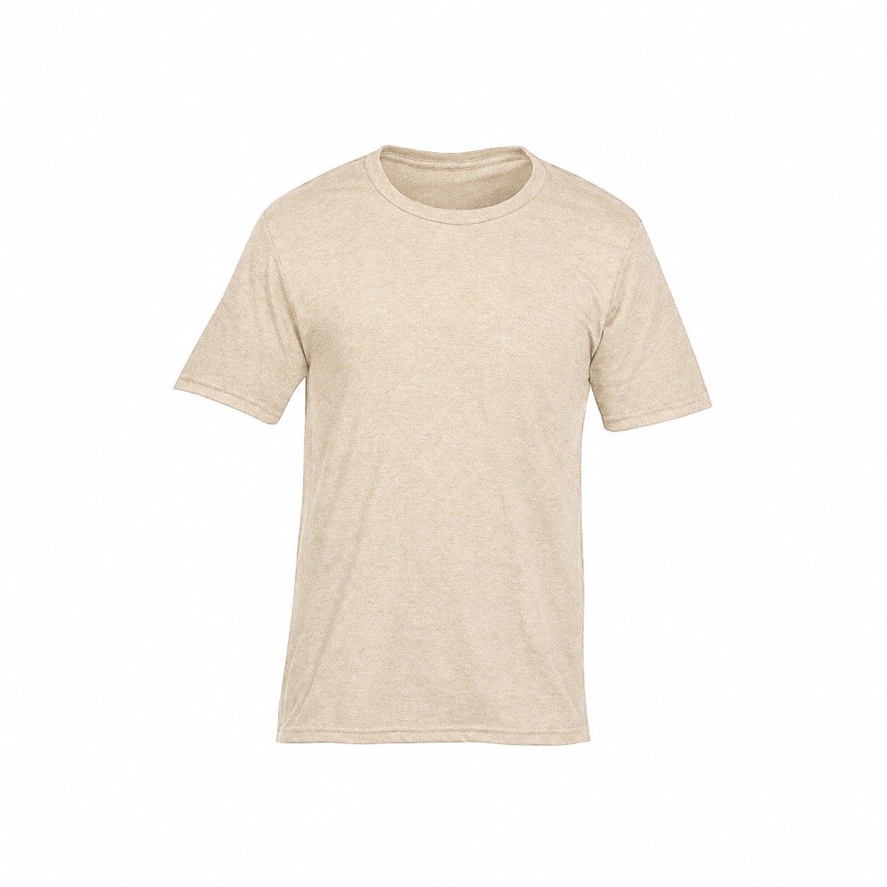 Men's Cotton Polyester Blend T-Shirt — Beige