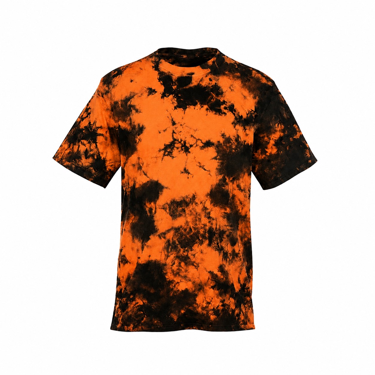 Crystal Dyed Cotton Crewneck Tee — Orange