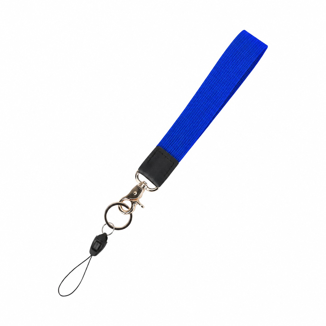 Polyester Wristlet Keychain Lanyard — Royal Blue