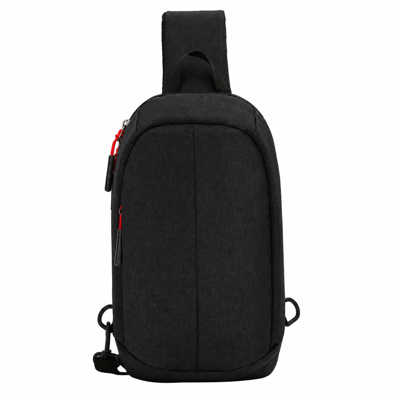 300D Polyester Crossbody Sling Bag — Black