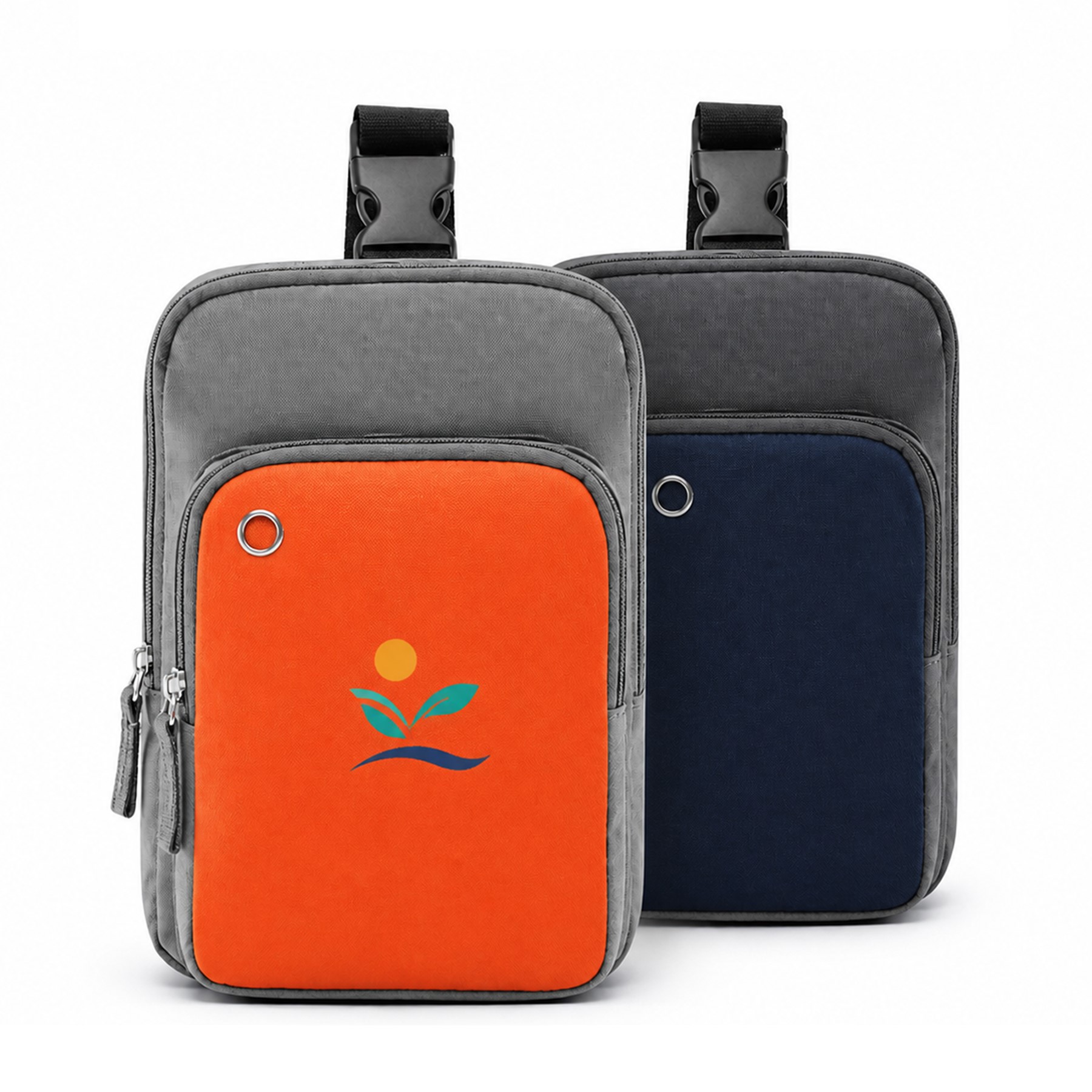 Oxford Chest Sling Bag With Headphone Port