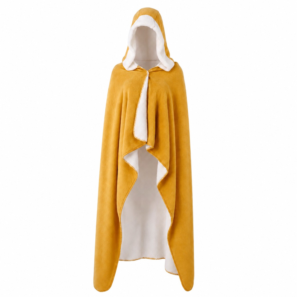 Hooded Sherpa Wearable Blanket — Brass Gold