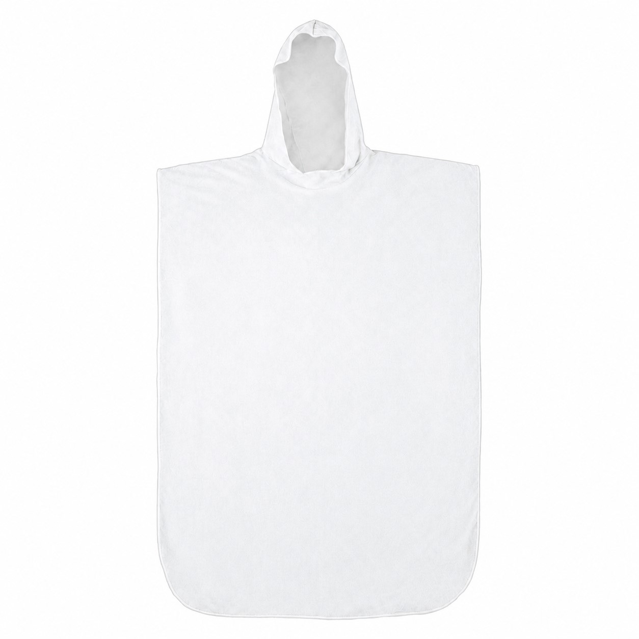 Adult Hooded Towel Poncho — White