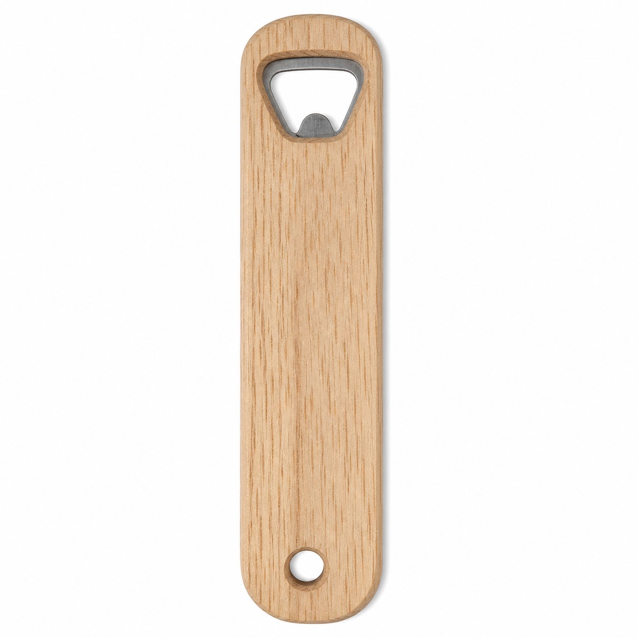 Wood Bottle Opener With Hanging Hole — view 2