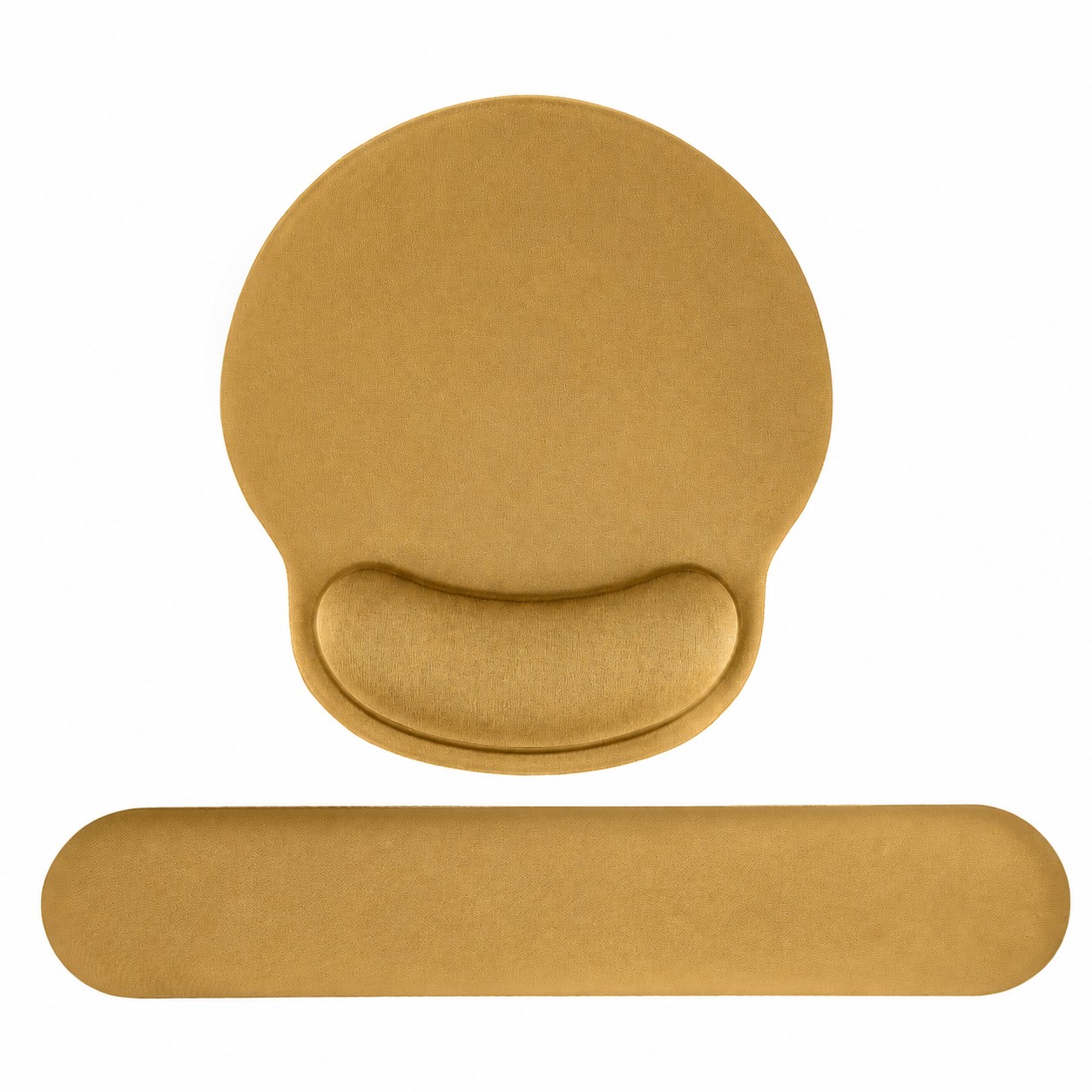 Ergonomic Mouse Pad Wrist Rest Set — Bronze Gold