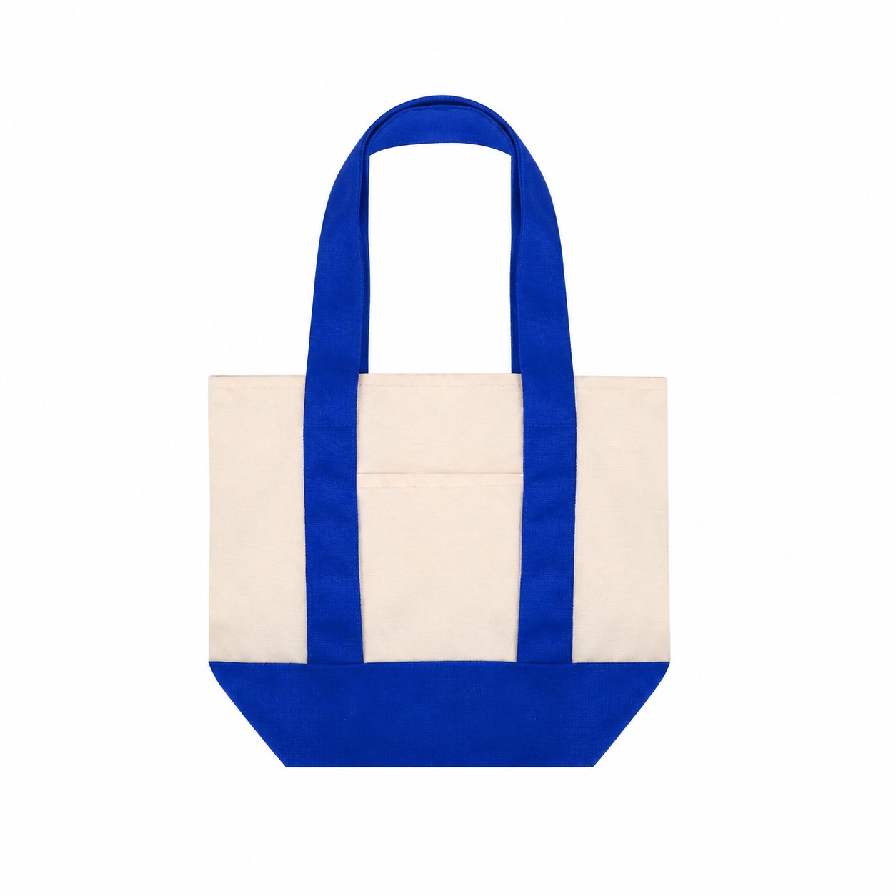 Structured Bottom Canvas Tote Bag — Royal Blue