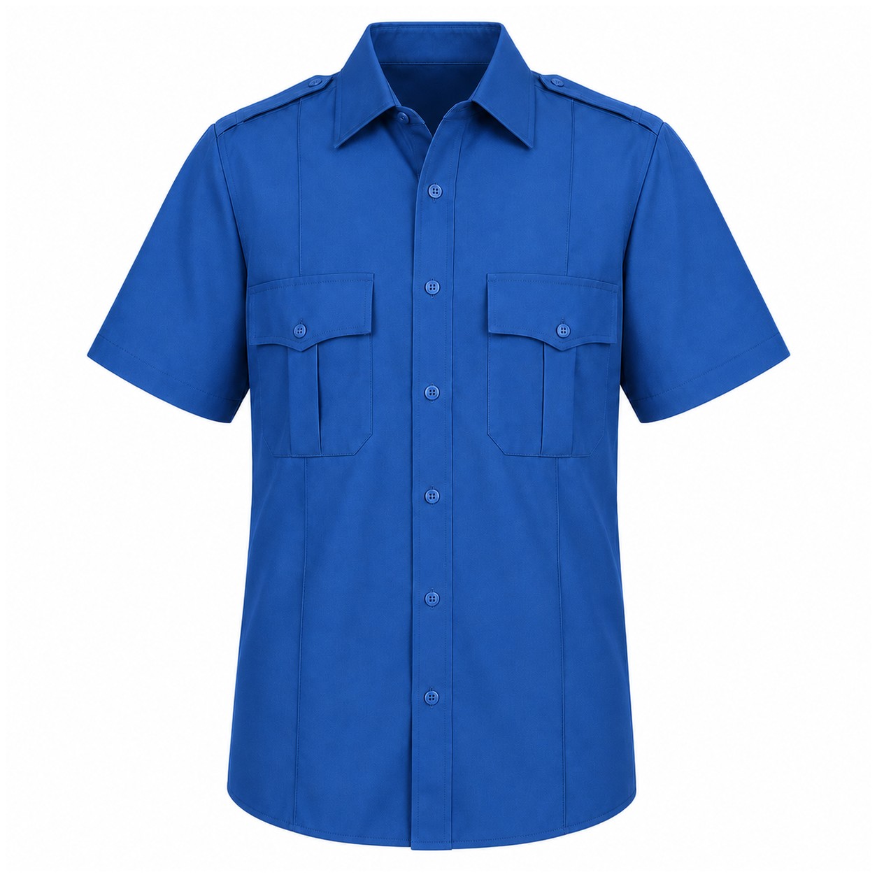 Short Sleeve Button-Front Uniform Shirt — view 5