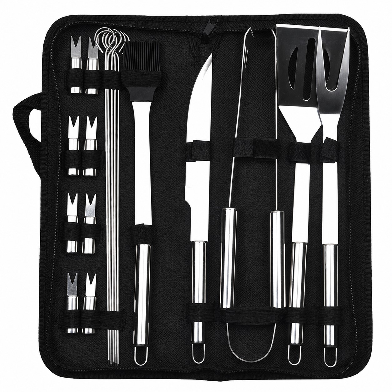 Stainless Steel Barbecue Tool Set — Black