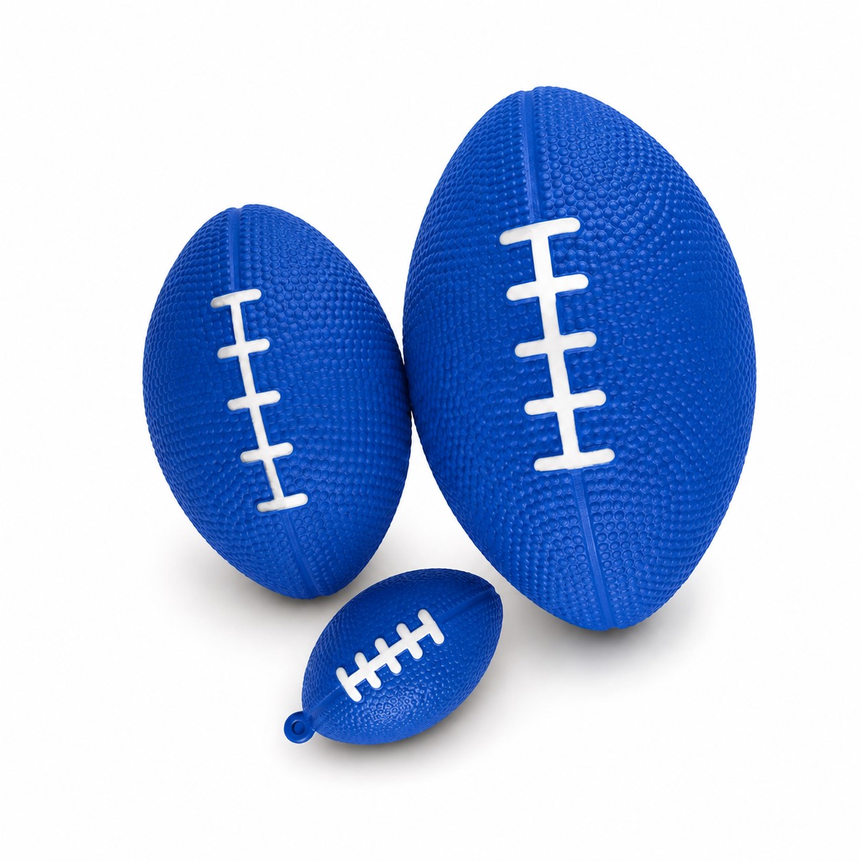 Mini Football Foam Stress Toy — Blue