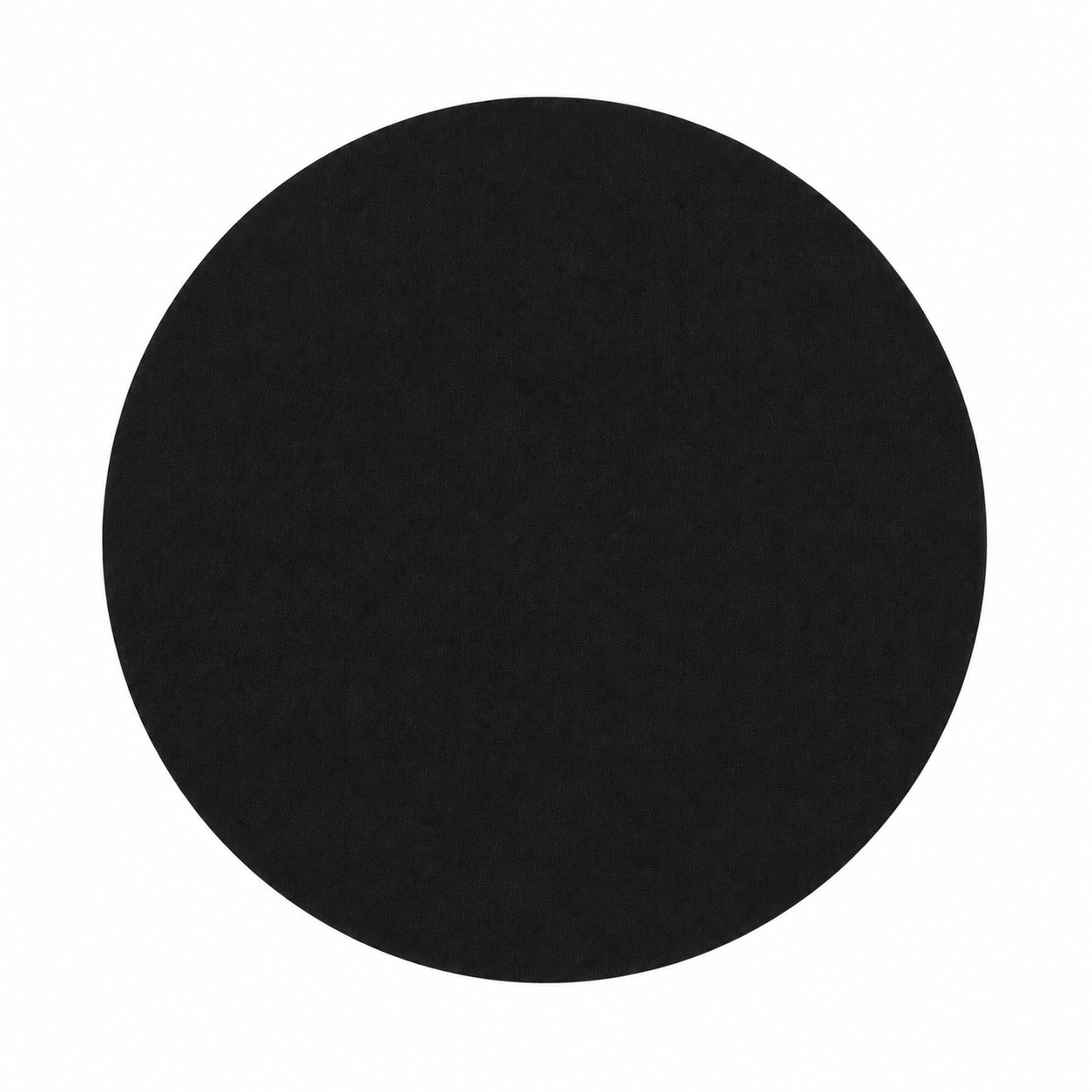 Eight Inch Round Fabric Mouse Pad — Black