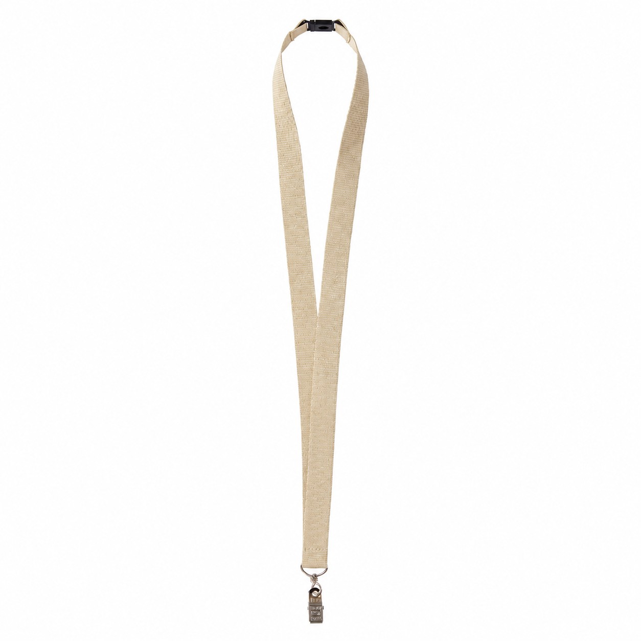 Three Quarter Inch Polyester Breakaway Lanyard — Beige