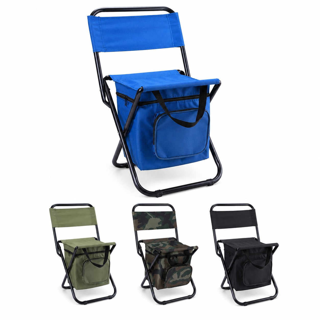 Foldable Cooler Fishing Chair With Backrest
