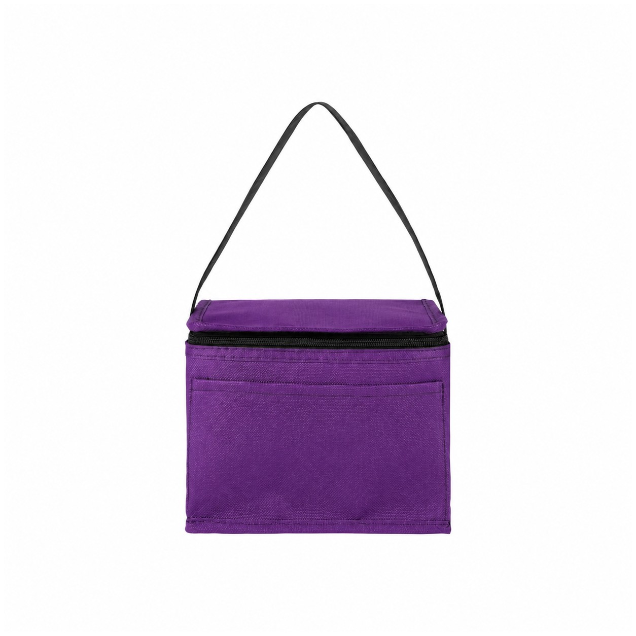 Zippered Storage Non-Woven Cooler Bag — Purple